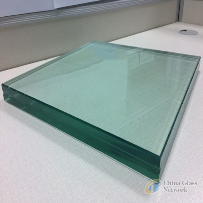 Laminated float glass with PVB innerlayer 