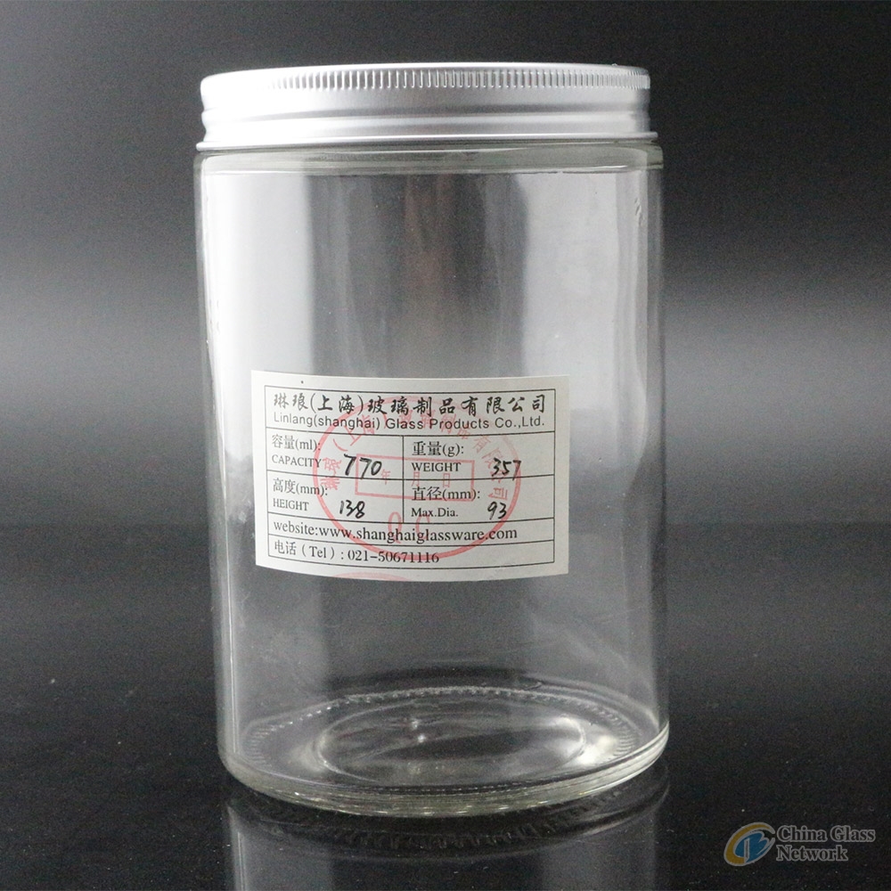 New aluminium cap jar  direct sale good end glass jars 8oz