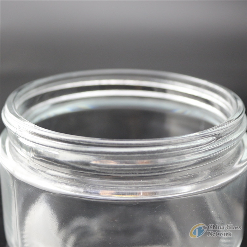 shanghai linlang direct sale good end glass jar with black lid 250ml