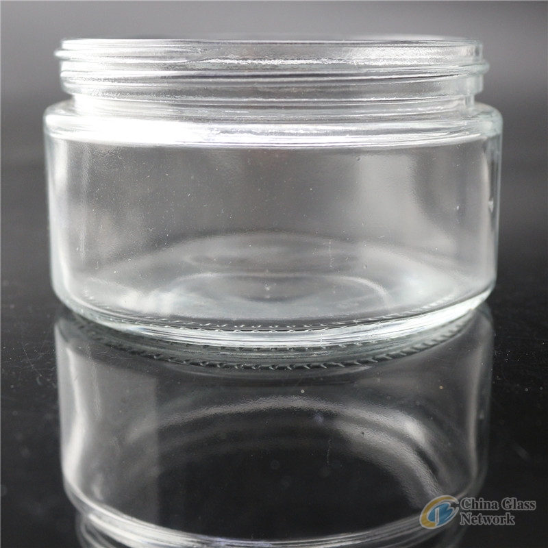 shanghai linlang direct sale good end glass jar with black lid 250ml