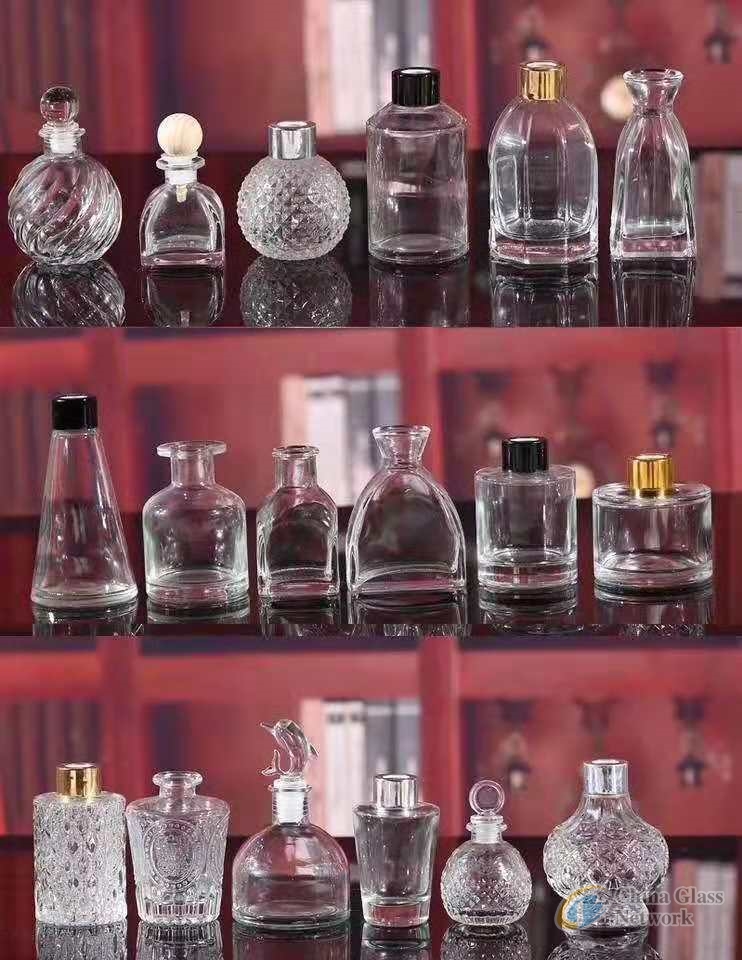 Empty Glass Reed Diffuser Bottle with Lids and Plugs 50ml 100ml 120ml 150ml 200ml 250ml