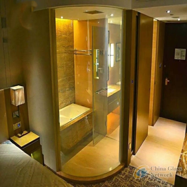 glass shower room enclosures with frameless design