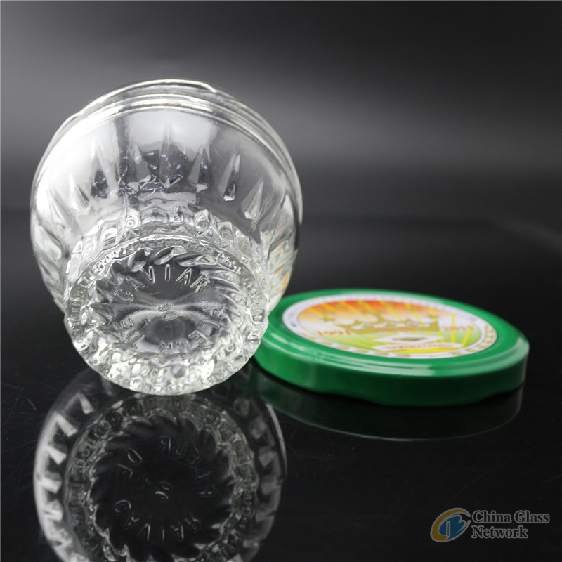 linlang factory sale super flint glass jar caviar with tinplate cap