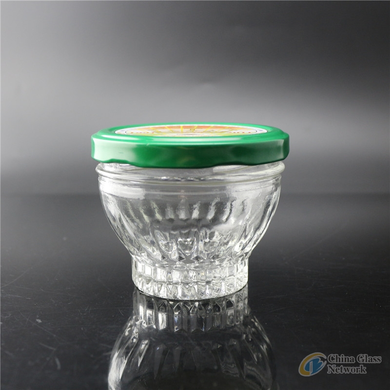 linlang factory sale super flint glass jar caviar with tinplate cap