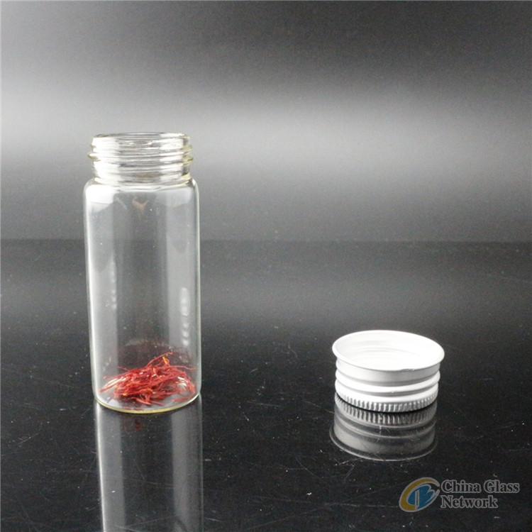 Linlang shanghai factory products saffron bottle with silver color cap