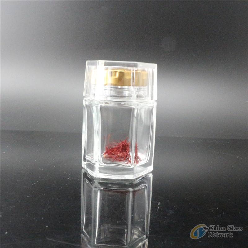 Linlang shanghai factory products saffron glass packing jar