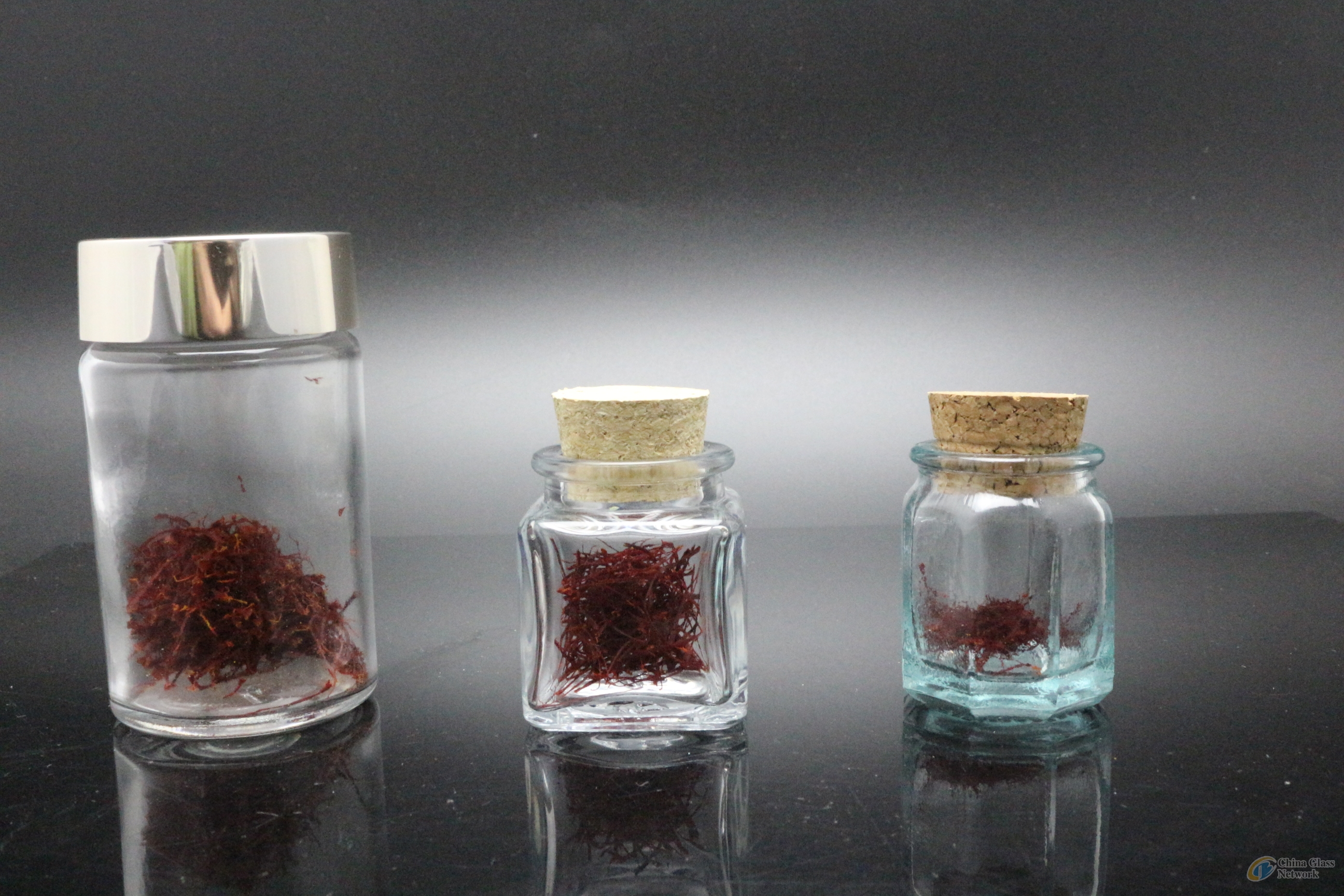 Linlang shanghai factory products glass jar for saffron