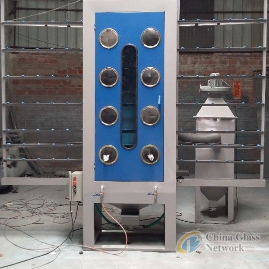 Manual Vertical Glass Sand Blasting Machine