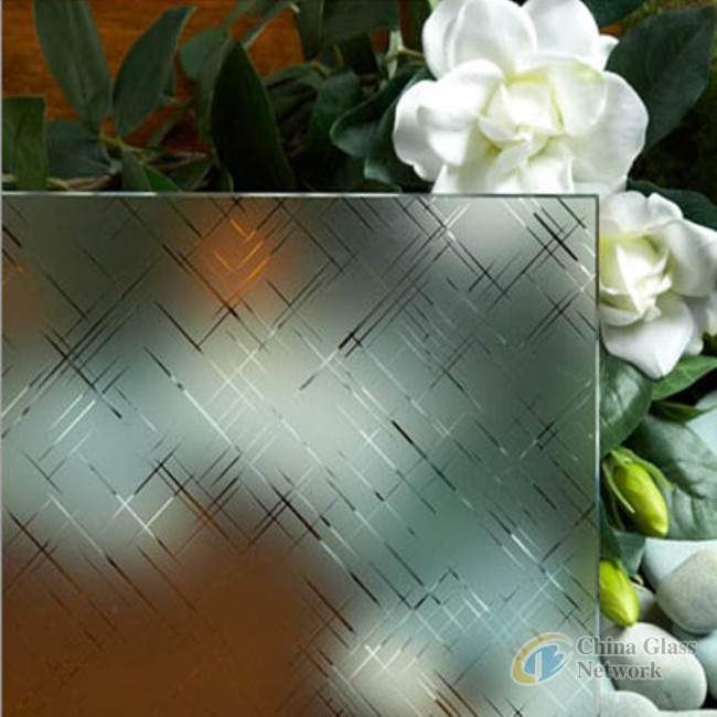 6 mm acid etched glass