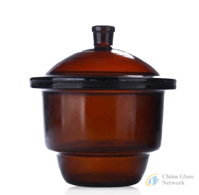 300mm Desiccator with Porcelain Plate Amber Glass Laboratory Drying Equipment Shenzhen supplies