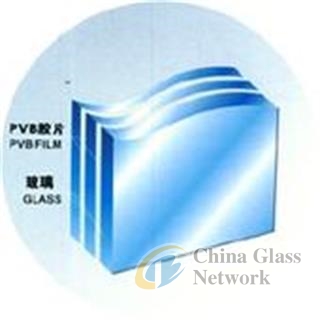 12.76MM Color Laminated Glass Safety Transluscent  PVB Glass 