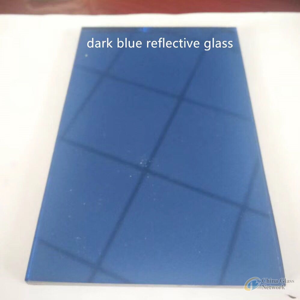 4mm5mm6mm dark blue float/reflective building/furniture glass with high quality