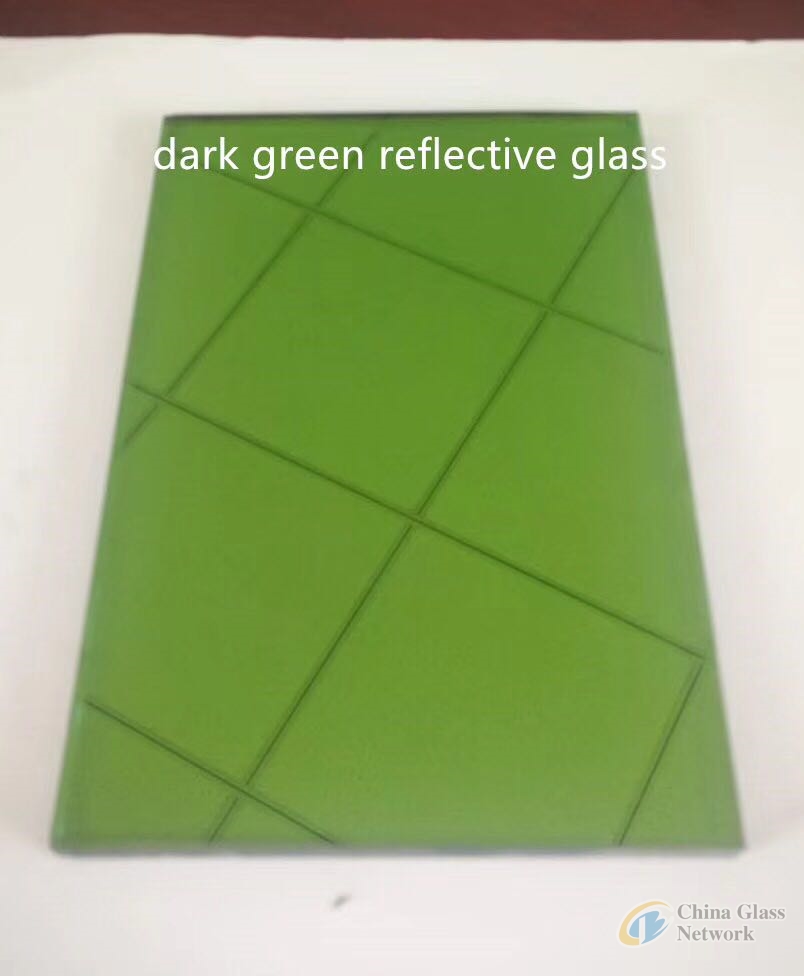 colored 5mm/6mm/8mm dark green reflective building/furniture glass flat glass certification