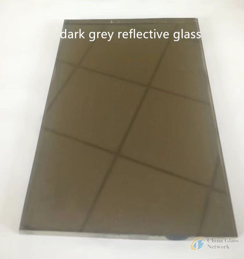 5mm/6mm dark grey reflective building/furniture glass with high quality