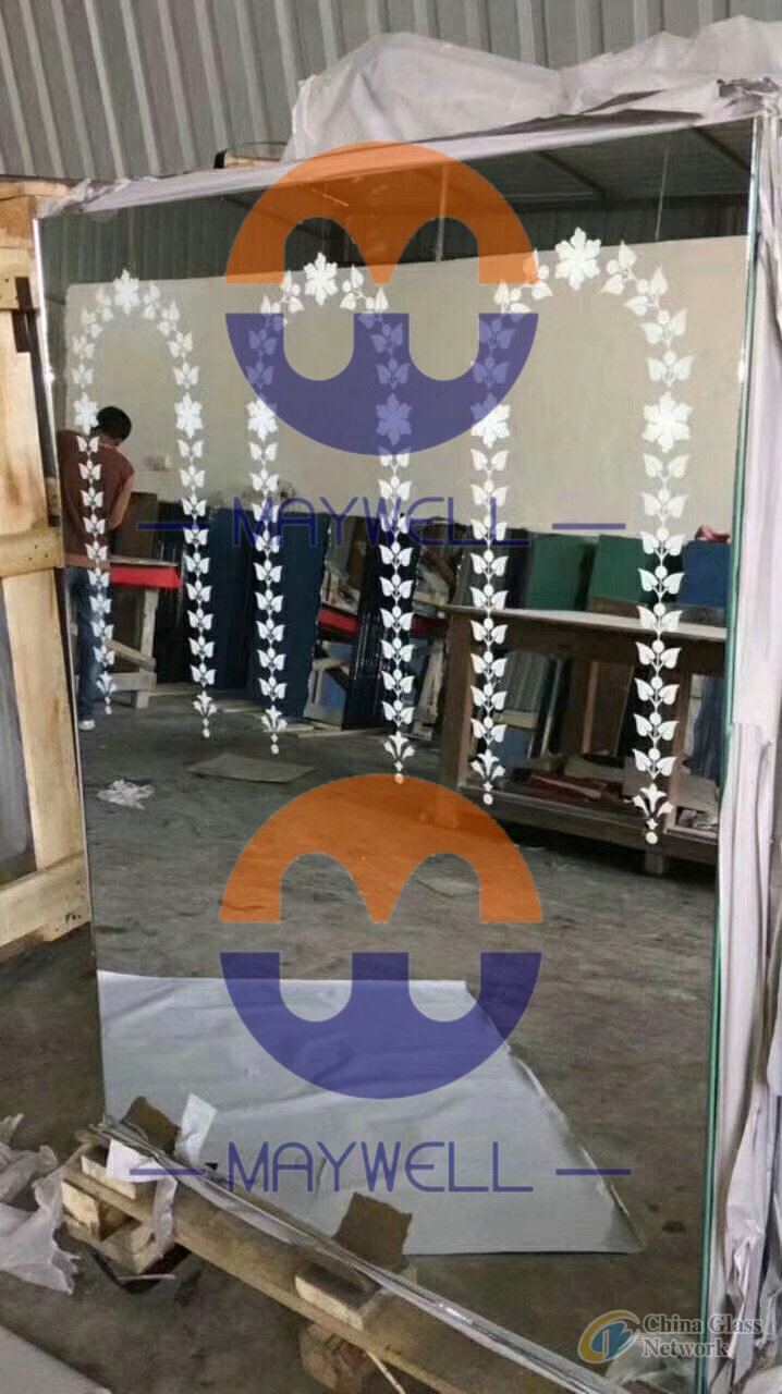 Designed Mirror For Cosmetics, silk printed pattern mirror, 