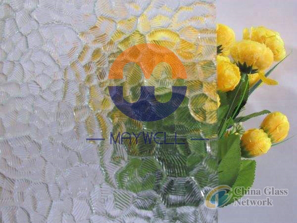 Oceanic pattern glass,Oceanic figured glass,Transparent Rolled Glass, Clear Pattern Glass 