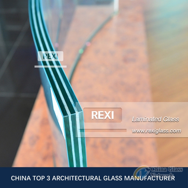 6.38mm-40.28 mm flat/curved Ultra Clear Laminated Glass, CE, SGCC&AS/NZS certified