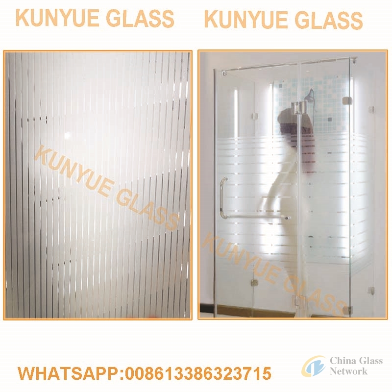 2-8mm Decorative Glass art glass, design glass acid etched glass