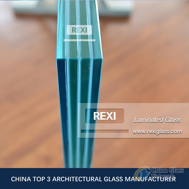 6.38mm-40.28 mm flat/curved Tinted Laminated Glass, Blue, Green, Bronze, Grey and Back colors