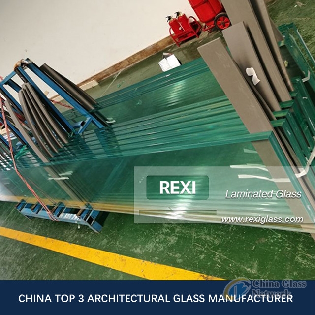 REXI, China Laminating Glass Factory produce 6.38mm-40.28 mm Laminating Glass