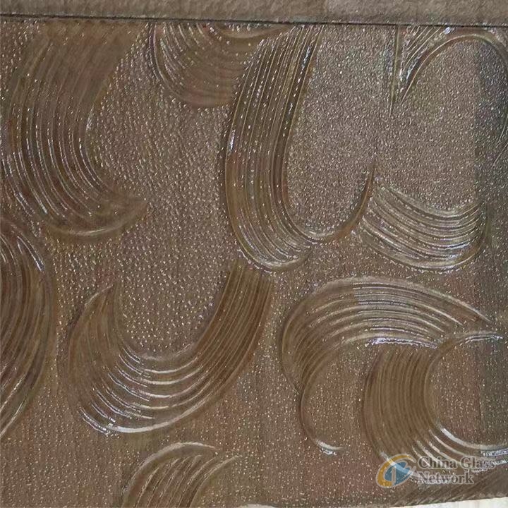 bronze pattern glass, bronze mayflower glass,tinted Rolled Glass, brown Pattern Glass 