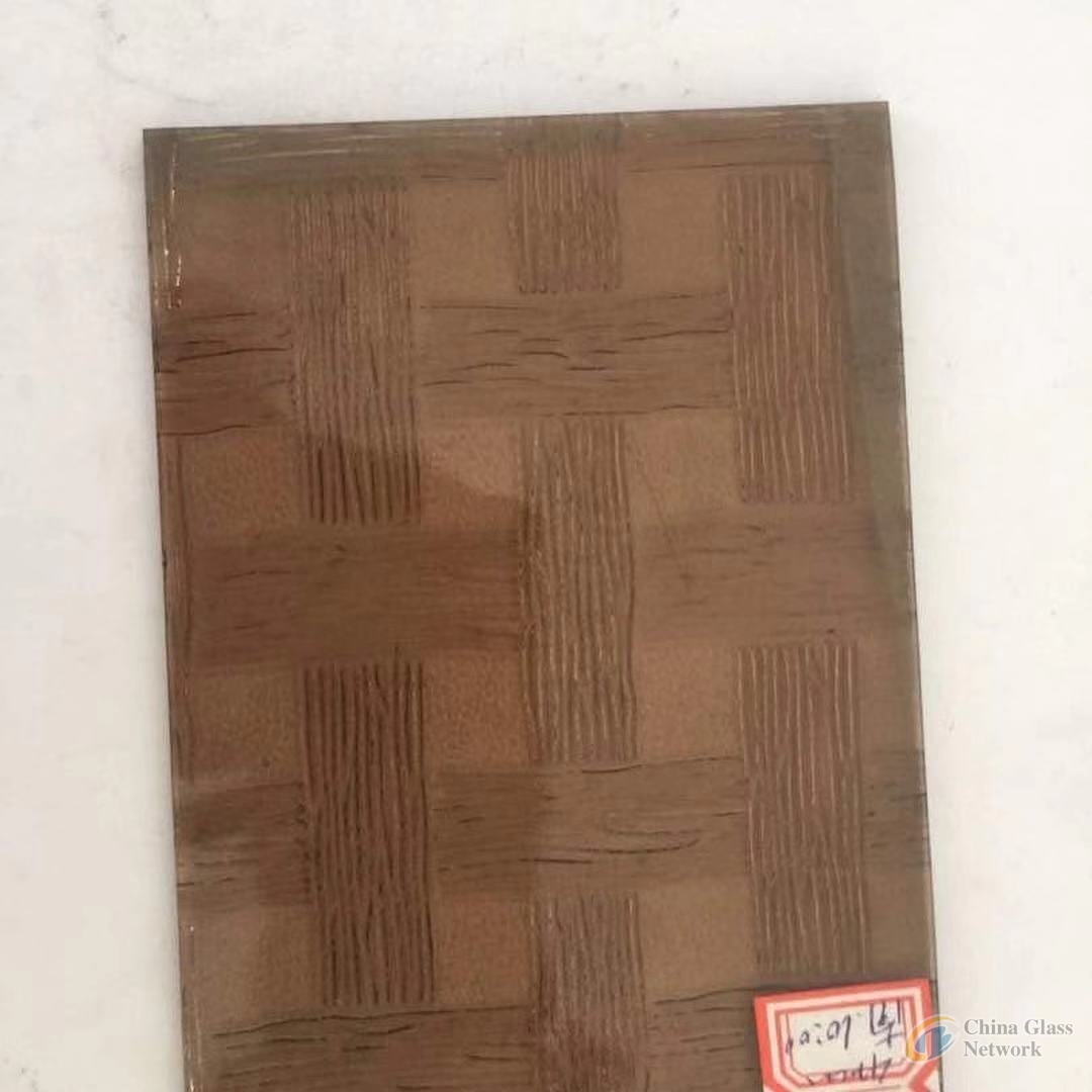 bronze rolled glass, bronze woven glass,tinted Rolled Glass, brown Pattern Glass 