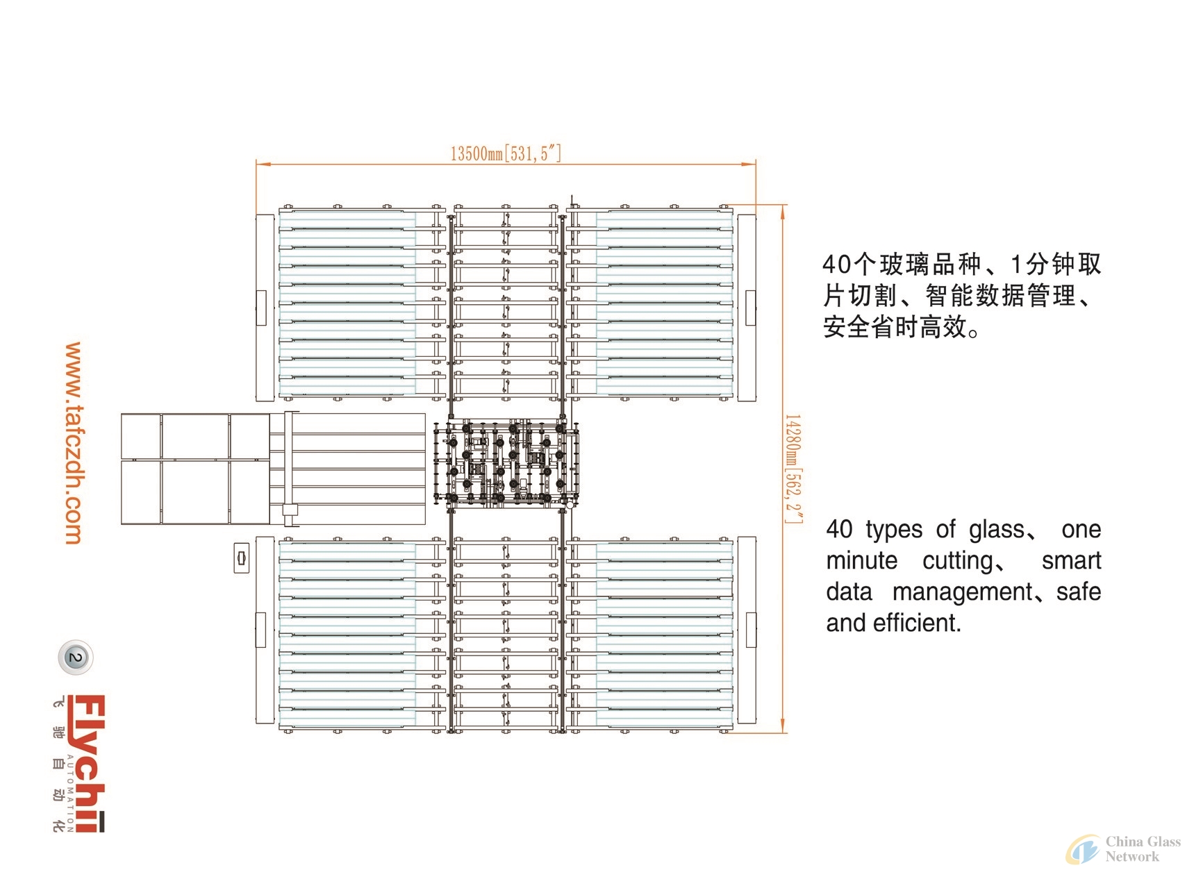 Fully Automatic Raw Glass Sheet Storage Loading System