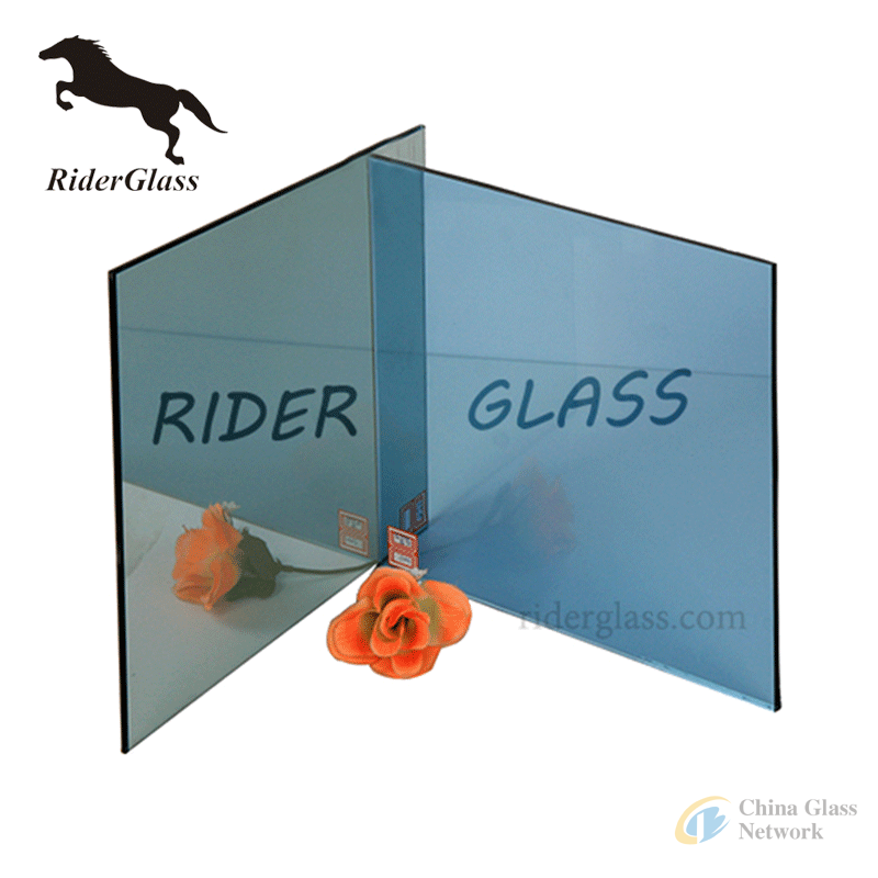 Blue anti reflective coating glass