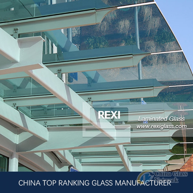 6.38mm-40.28 mm flat/curved Laminated White Glass, CE, SGCC&AS/NZS certified