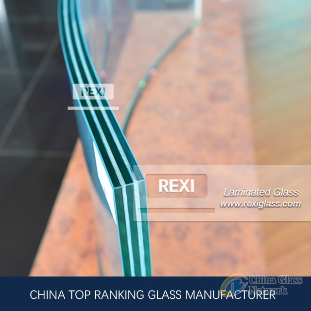 6.38mm-40.28mm Curved Laminating Glass, CE, SGCC&AS/NZS certified