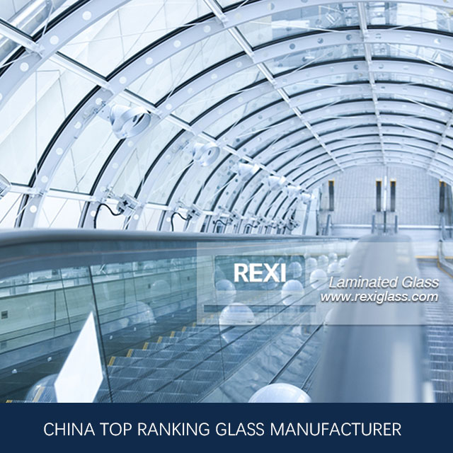 6.38mm-40.28mm Curved Laminated Glass, CE, SGCC&AS/NZS certified