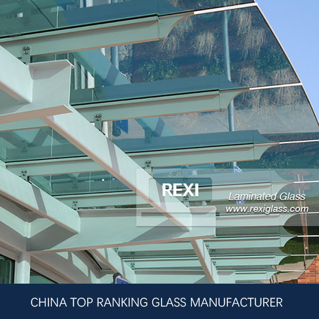 6.38mm-40.28 mm flat/curved HST Laminated Glass, CE, SGCC&AS/NZS certified