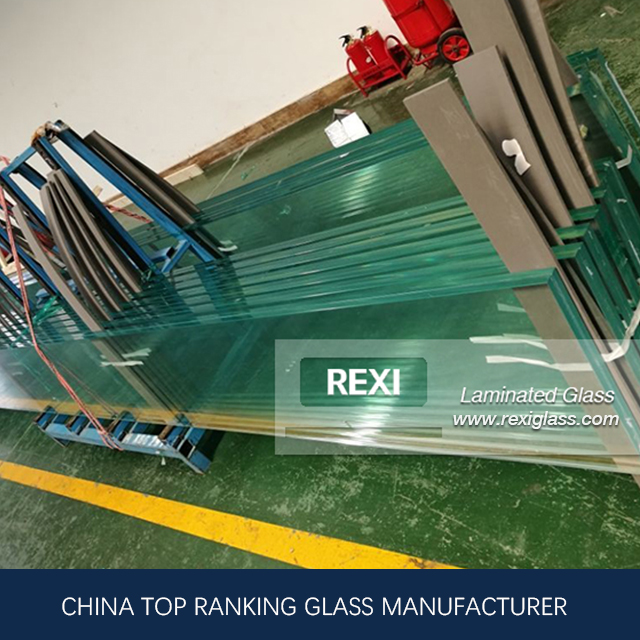 6.38mm-40.28 mm flat/curved Tinted Laminated Glass, Blue, Green, Bronze, Grey and Back colors