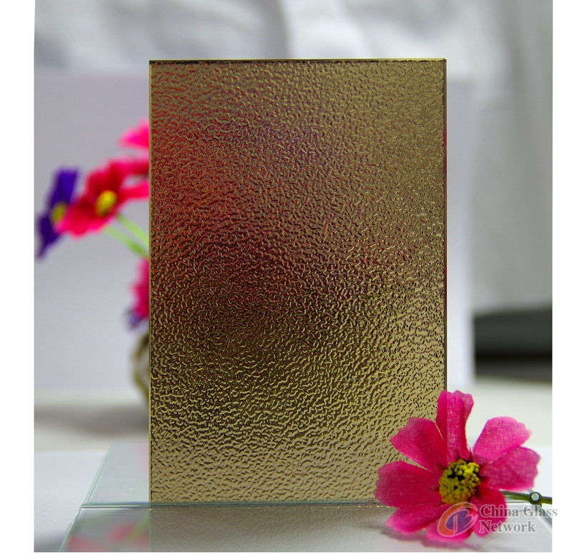 bronze nashiji patterned glass 4mm china origin