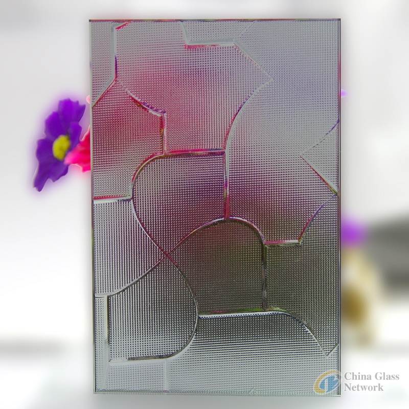 clear karatachi patterned glass 4mm china origin