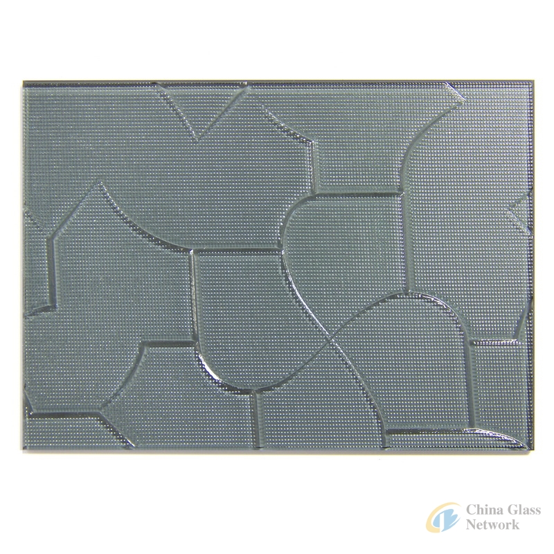 clear karatachi patterned glass 4mm china origin