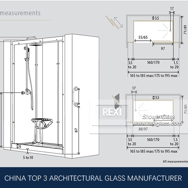 8mm 10mm 12mm Frameless Glass Shower, Tempered Glass, CE, SGCC&AS/NZS certified