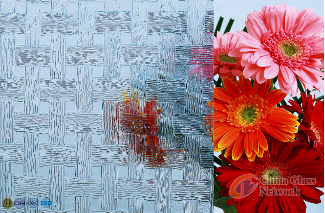 Watercube Wood Woven Flora Patterned glass