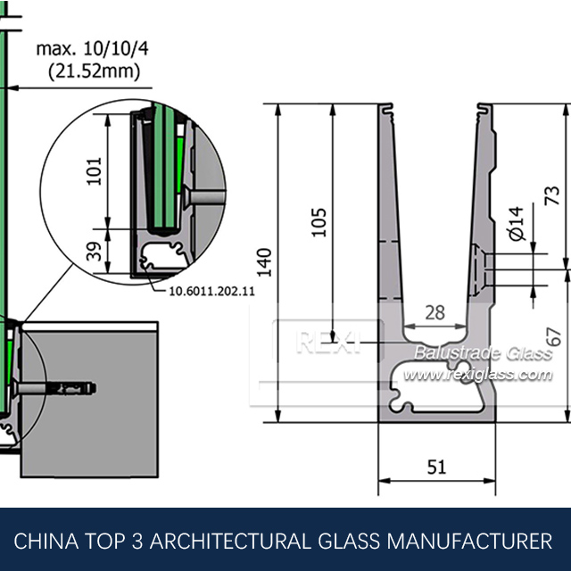 Tempered Glass Balustrade, CE, SGCC&AS/NZS certified