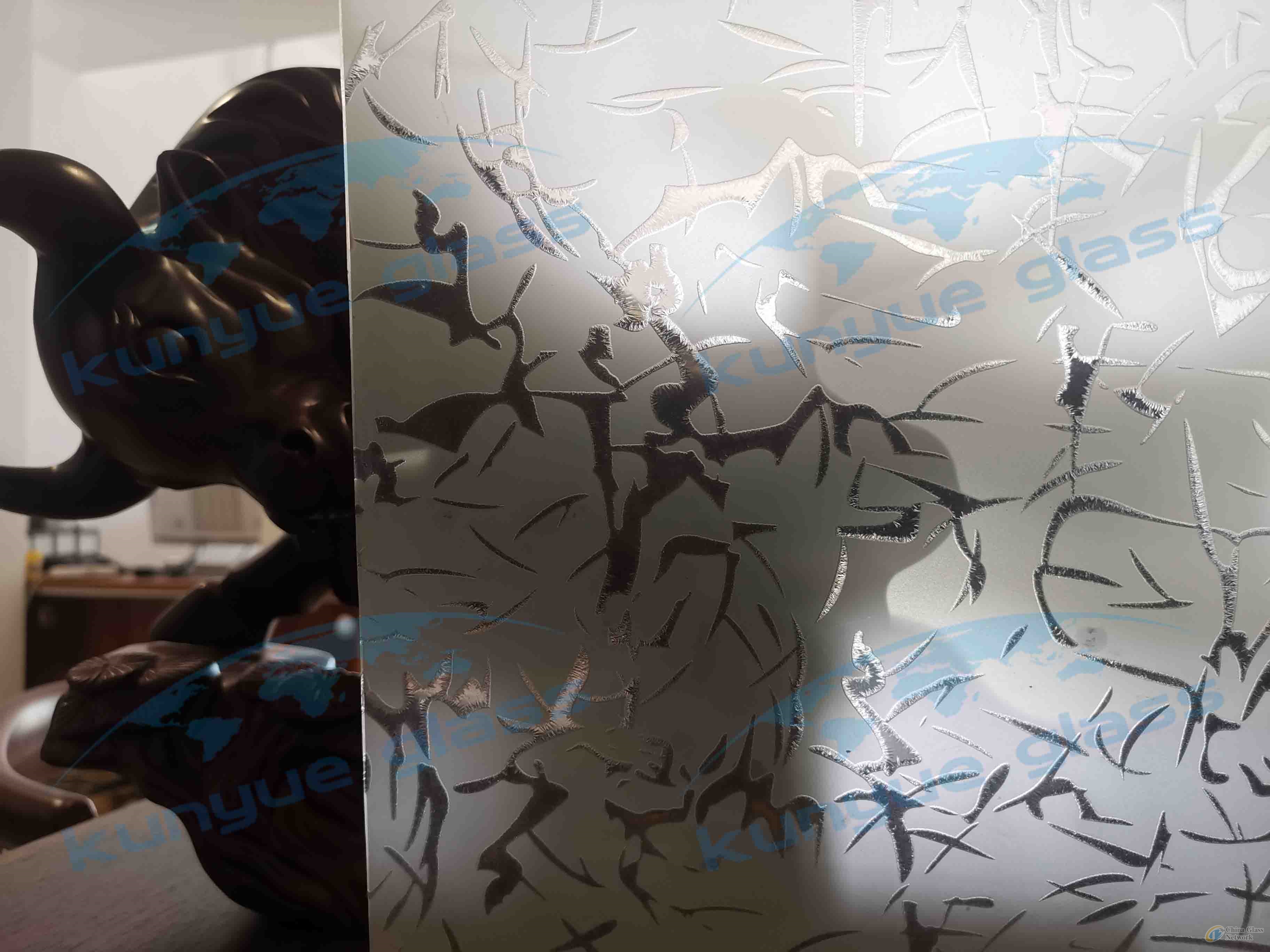 acid etched glass decorative glass