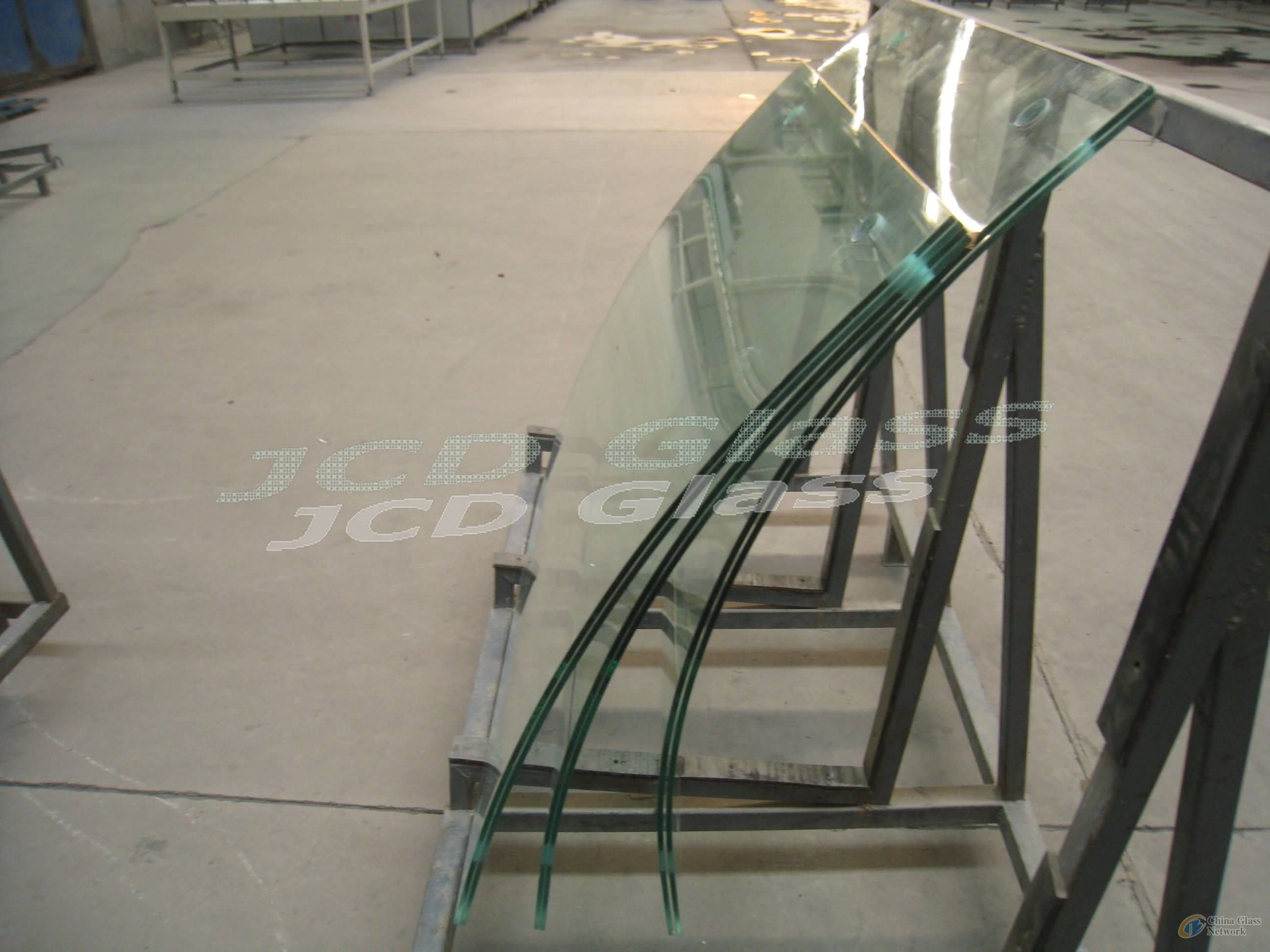 11.52mm, 13.52mm, 17.52mm, 21.52mm Curved/Bend Tempered Laminated Glass