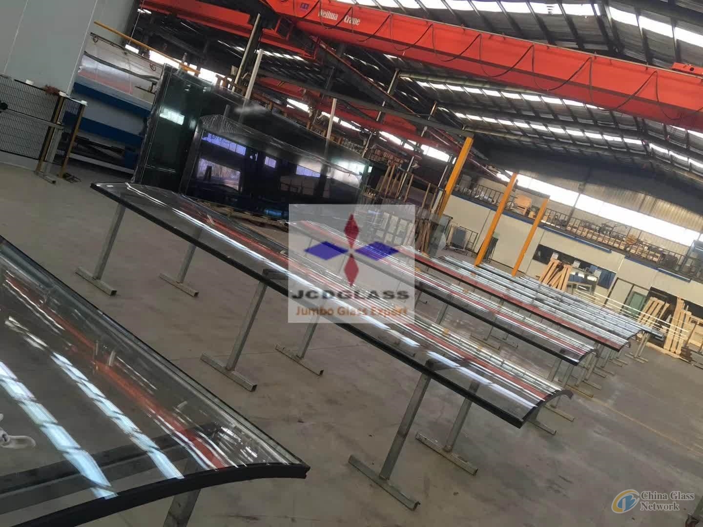 Jumbo size curved, bend Laminated Insulated Glass IGU