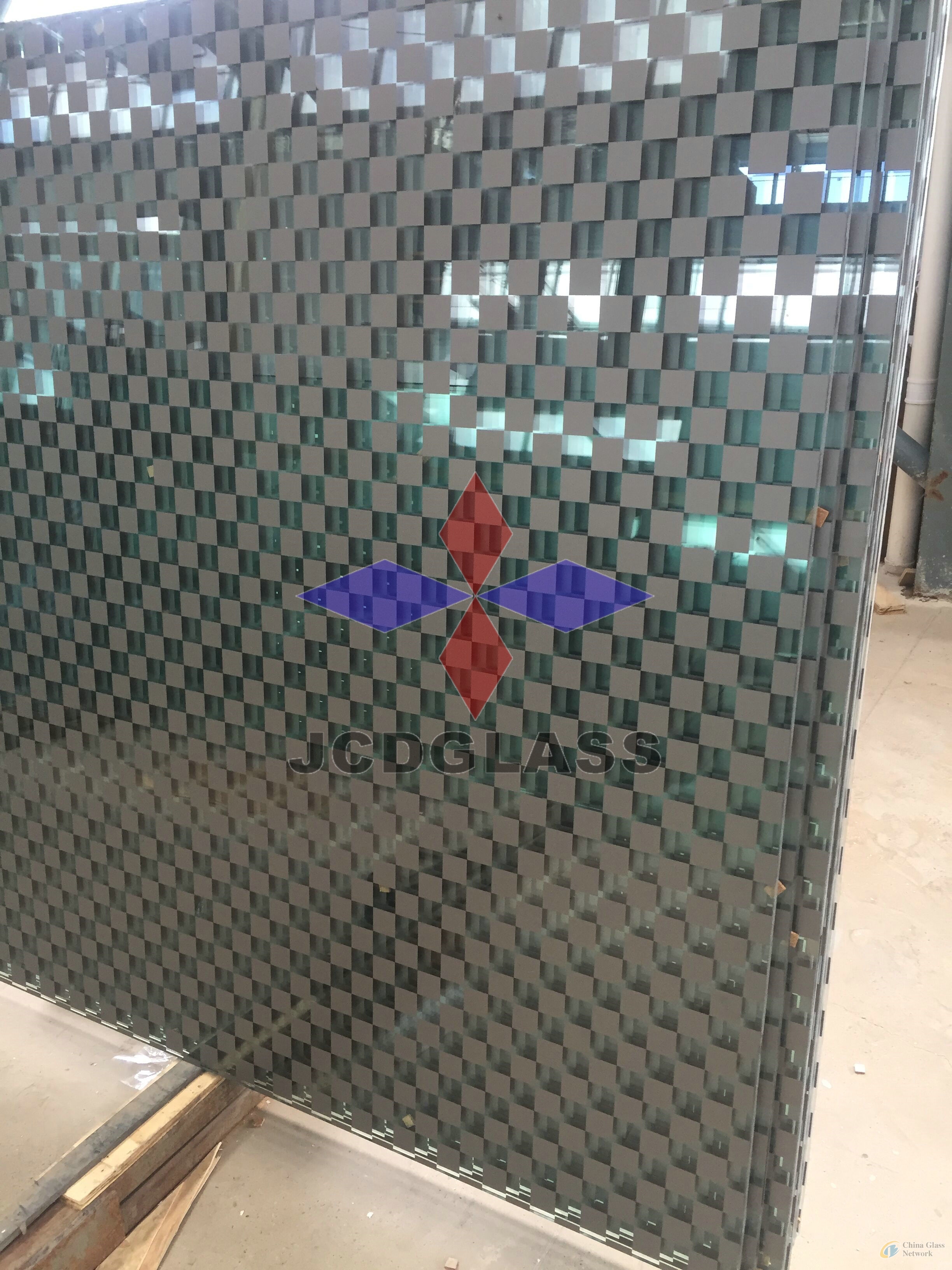 15mm jumbo size silk screen printed glass