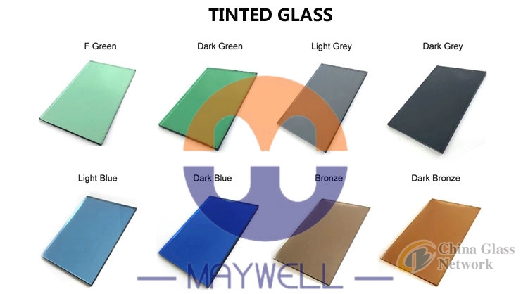 4mm 5mm 5.5mm 6mm 8mm 10mm 12mm bronze, green blue, grey Tinted Glass and reflective glass