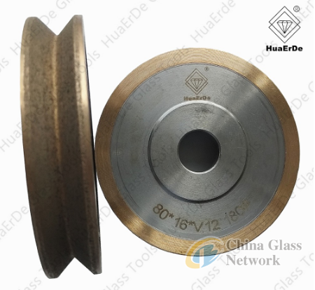 V-type diamond grinding wheel bronze bond glass grinding wheel 