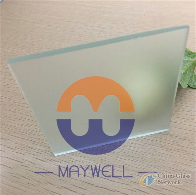 3mm-12mm fingerprint free opaque white translucent acid etched glass