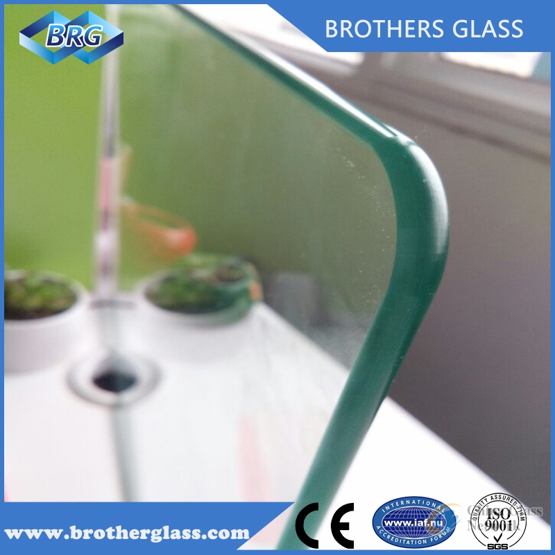 Customized clear tempered glass with High quality polished edge round conner