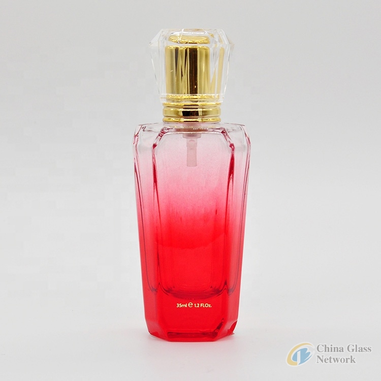 Red Fashion Design Twist Moroccan Perfume Bottle 35ml