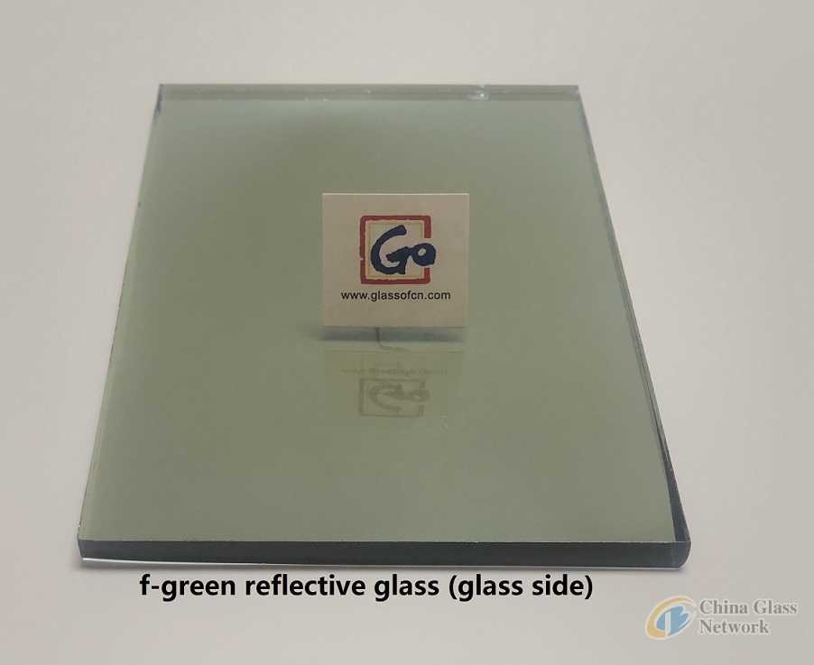 4-8mm French green reflective float glass