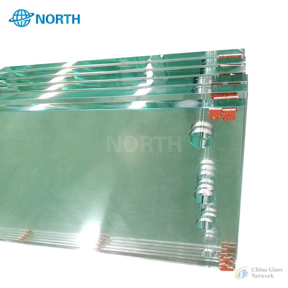 Tempered glass for curtain wall